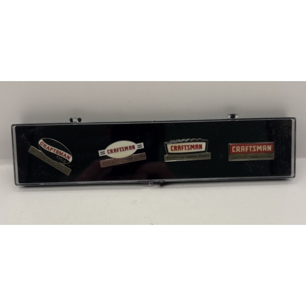 Vintage Craftsman Hat Pins Set of 4 Anniversary 1927 1952 1977‎ 2002 w Case